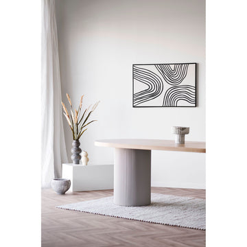 Vase – Ceramic Material, Round Design, Matte Finish, Beige Hue – Anika | House Nordic