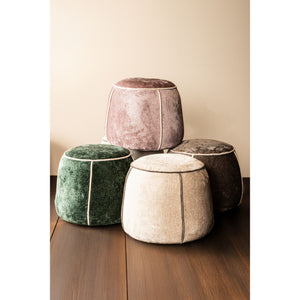 Square fabric stool with soft padding, structured cover, and modern design – Napoli | PTMD