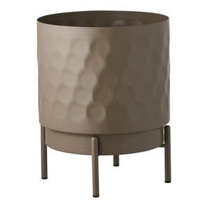 Blumentopf – Brauner Stahl, strukturierte Oberfläche, 26 cm hoch | House Nordic