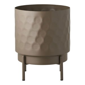 Blumentopf – Brauner Stahl, strukturierte Oberfläche, 26 cm hoch | House Nordic