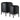 Flower pot – powder-coated steel, minimalist silhouette, matte black finish | House Nordic