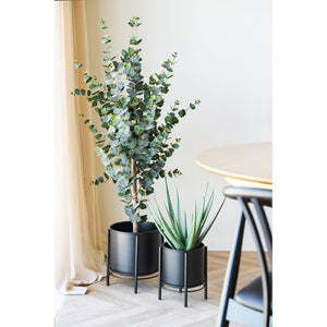 Blumentopf – Schwarz, 2er-Set, Metallgestell - Flowerpot | House Nordic