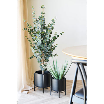 Blumentopf – Schwarz, 2er-Set, Metallgestell - Flowerpot | House Nordic