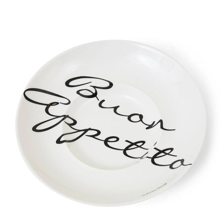 Pastateller - Porzellan, Rundform, Schriftzug, 26 cm - Buon Appetito | Rivièra Maison image