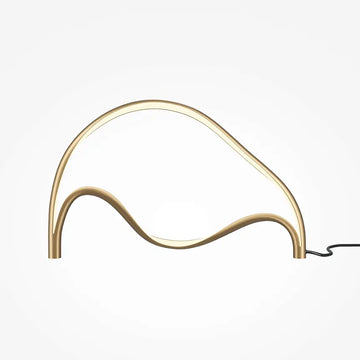 Table Lamp Brass Finish Integrated LED & Modern Design – Plons | Maytoni