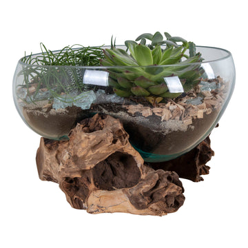 Waterdrop - Teak Wood Glass Design Steel Frame – San Marino | House Nordic