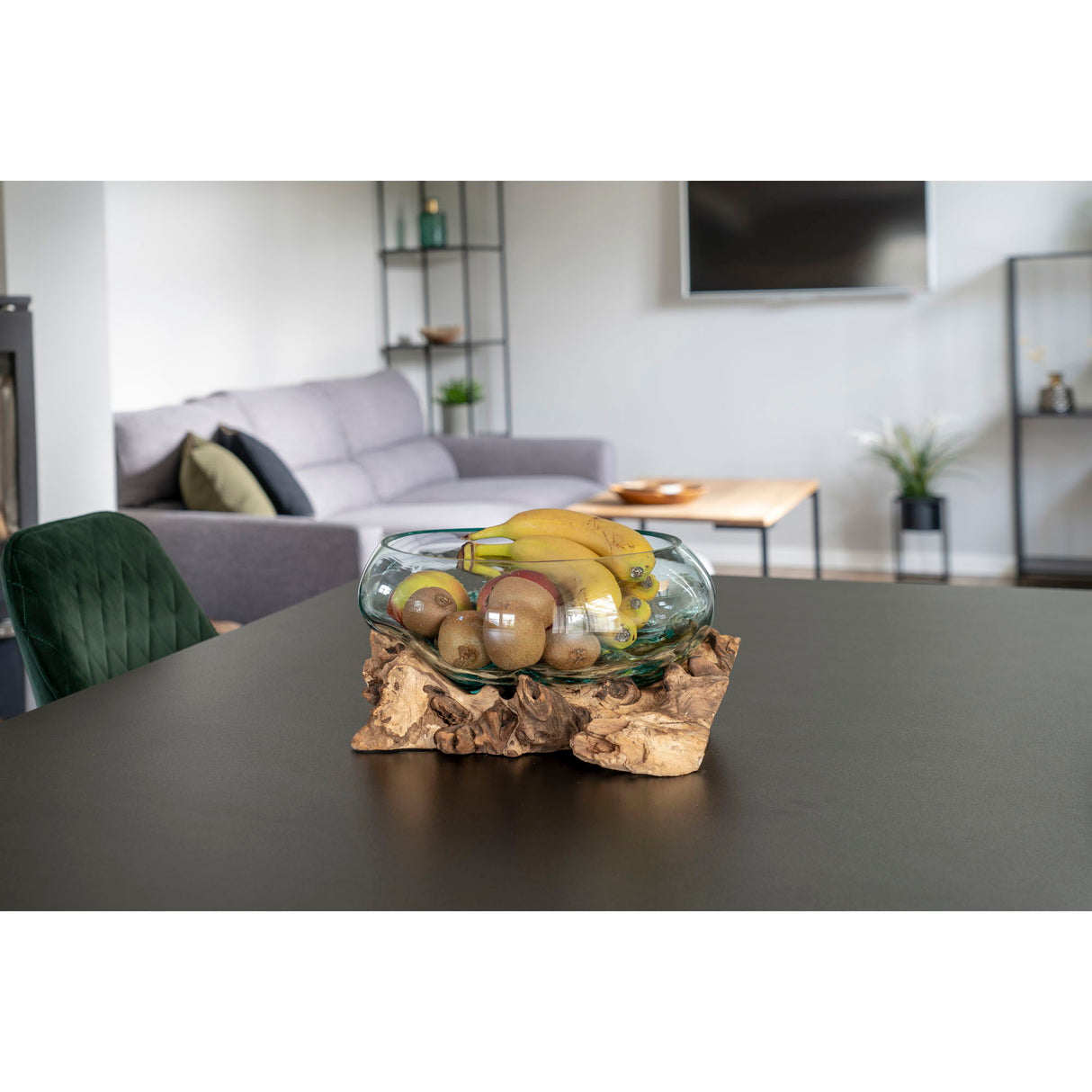 Waterdrop - Natur Teakholz, Glaskuppel, 20 cm Höhe - San Marino Waterdrop | House Nordic