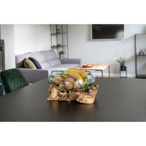 Waterdrop - Natur Teakholz, Glaskuppel, 20 cm Höhe - San Marino Waterdrop | House Nordic