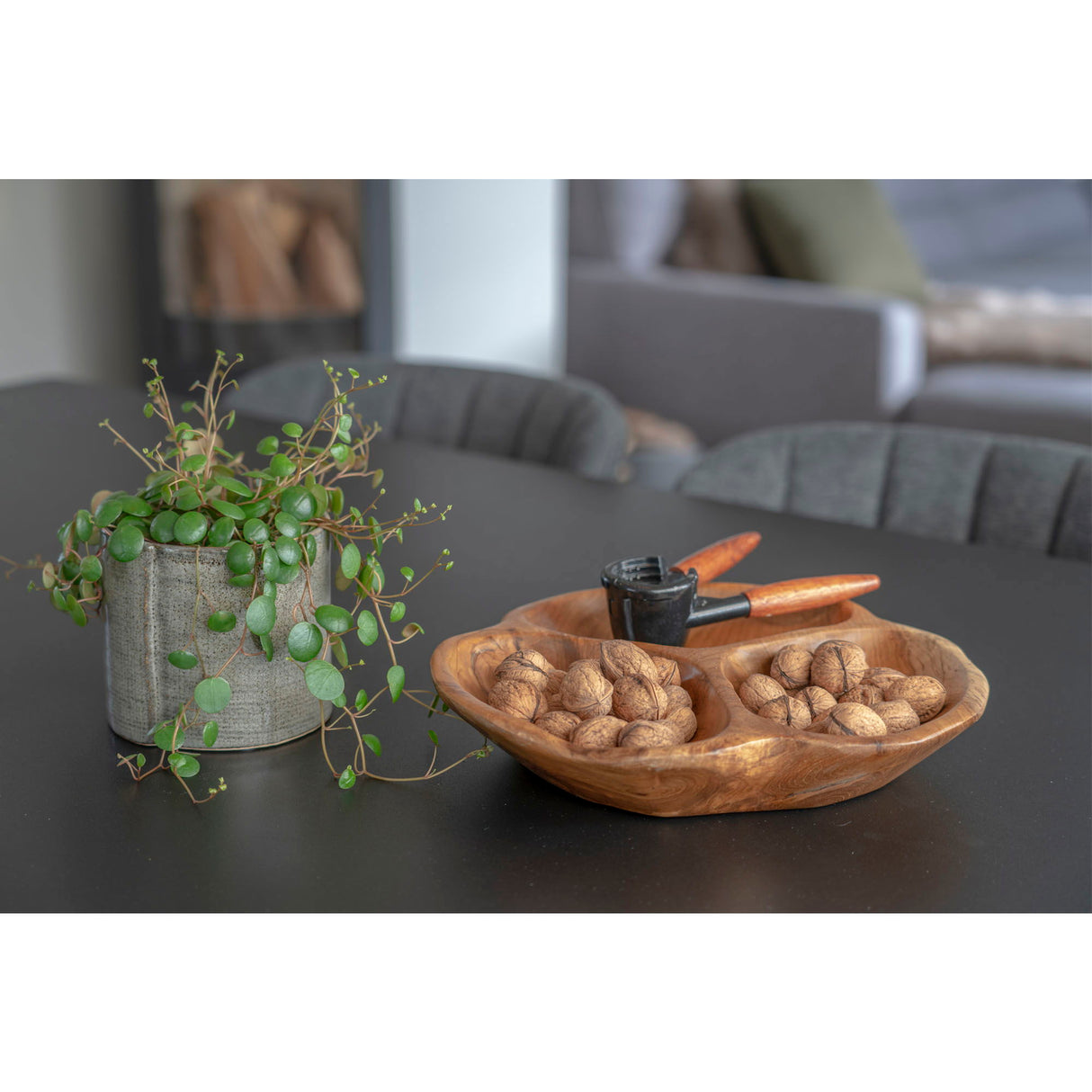 Schale – Natürliches Teakholz, 30 cm Durchmesser - Nola | House Nordic