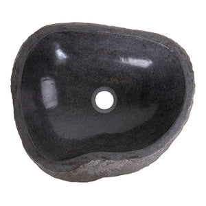 Waschbecken - Naturstein, Dunkle Steinoptik, 15 cm Höhe - Donau | House Nordic