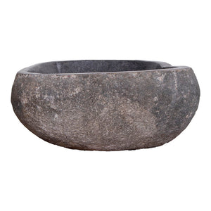 Waschbecken - Naturstein, Dunkle Steinoptik, 15 cm Höhe - Donau | House Nordic
