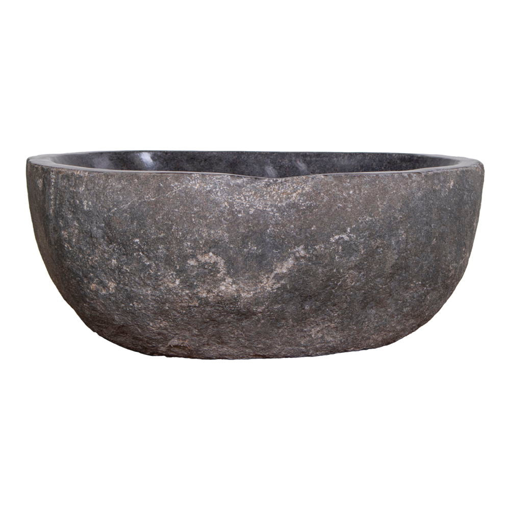 Waschbecken - Naturstein, Dunkle Steinoptik, 15 cm Höhe - Donau | House Nordic