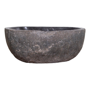 Sink - Natural Stone, Riverstone Look, Freestanding Design - Danube Riverstone | House Nordic