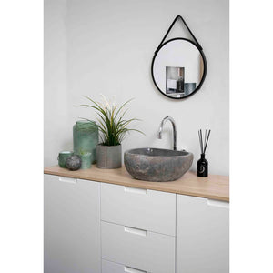 Waschbecken - Naturstein, Dunkle Steinoptik, 15 cm Höhe - Donau | House Nordic