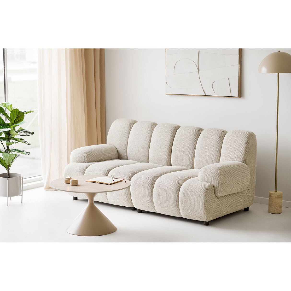 Teelichthalter – Travertin Material, Natürliche Oberfläche, 2er-Set | House Nordic