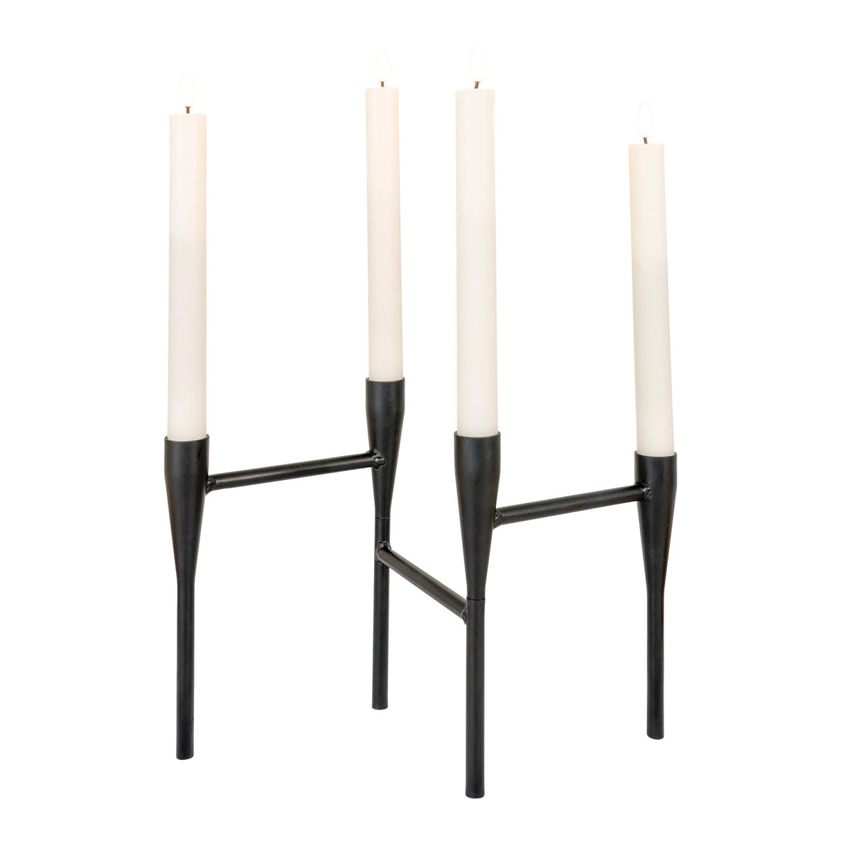 Kerzenständer – Schwarzer Stahl, vier Kerzenplätze, 21 cm hoch - Candle Holder | House Nordic