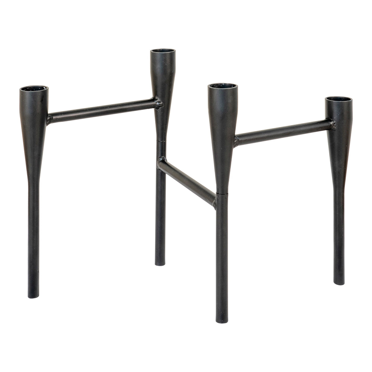 Kerzenständer – Schwarzer Stahl, vier Kerzenplätze, 21 cm hoch - Candle Holder | House Nordic