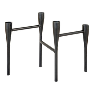 Kerzenständer – Schwarzer Stahl, vier Kerzenplätze, 21 cm hoch - Candle Holder | House Nordic