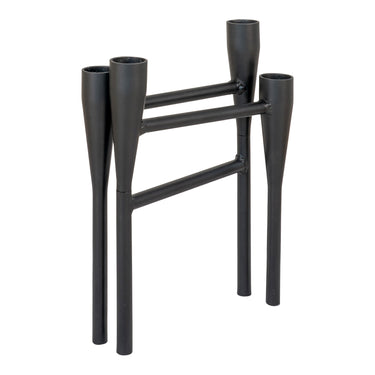 Kerzenständer – schwarzer Stahl, lineare Silhouette, matte Oberfläche | House Nordic