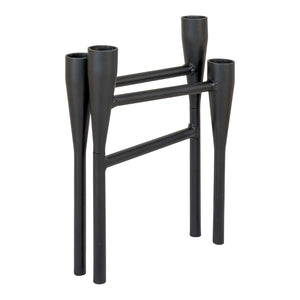 Kerzenständer – Schwarzer Stahl, vier Kerzenplätze, 21 cm hoch - Candle Holder | House Nordic