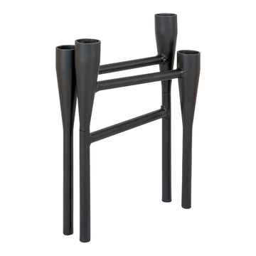 Kerzenständer – Schwarzer Stahl, vier Kerzenplätze, 21 cm hoch - Candle Holder | House Nordic