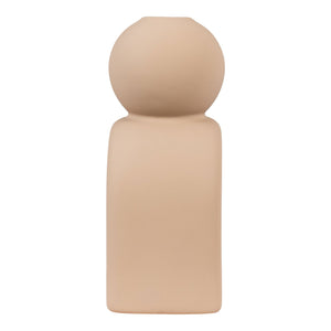 Kerzenständer – Braunes Steinzeug, skulpturale Bogenform, 17 cm hoch - Candle Holder | House Nordic
