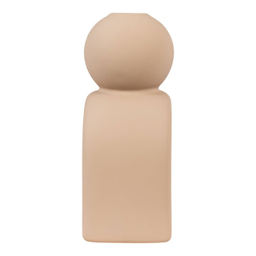 Kerzenständer – Braunes Steinzeug, skulpturale Bogenform, 17 cm hoch - Candle Holder | House Nordic