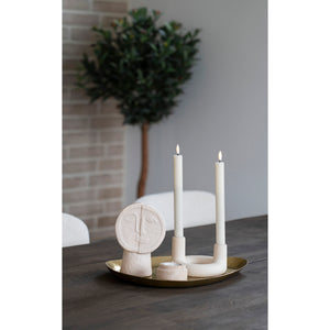 Kerzenhalter – Keramik Material, Beige Oberfläche, Minimalistisches Design | House Nordic