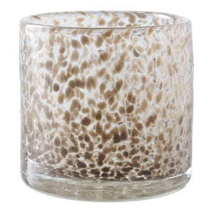Kerzenhalter – Hellbraunes Glas, Strukturierte Oberfläche, 11,5 cm Höhe | House Nordic