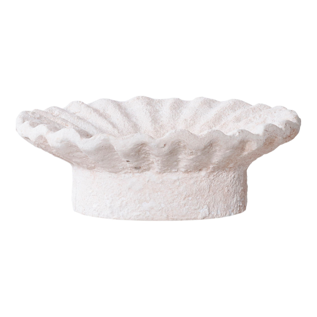 Kerzenhalter – Weißer Zement, geriffelte Form, 2er-Set - Candle Holder | House Nordic