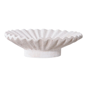 Kerzenhalter – Weißer Zement, geriffelte Form, 2er-Set - Candle Holder | House Nordic