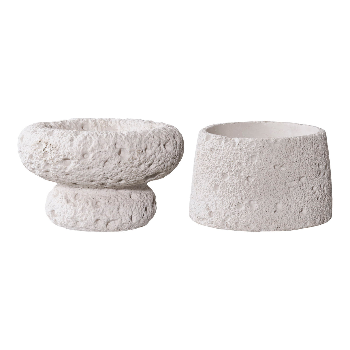 Kerzenhalter – Zement Material, 2er-Set, Strukturierte Oberfläche - House Nordic