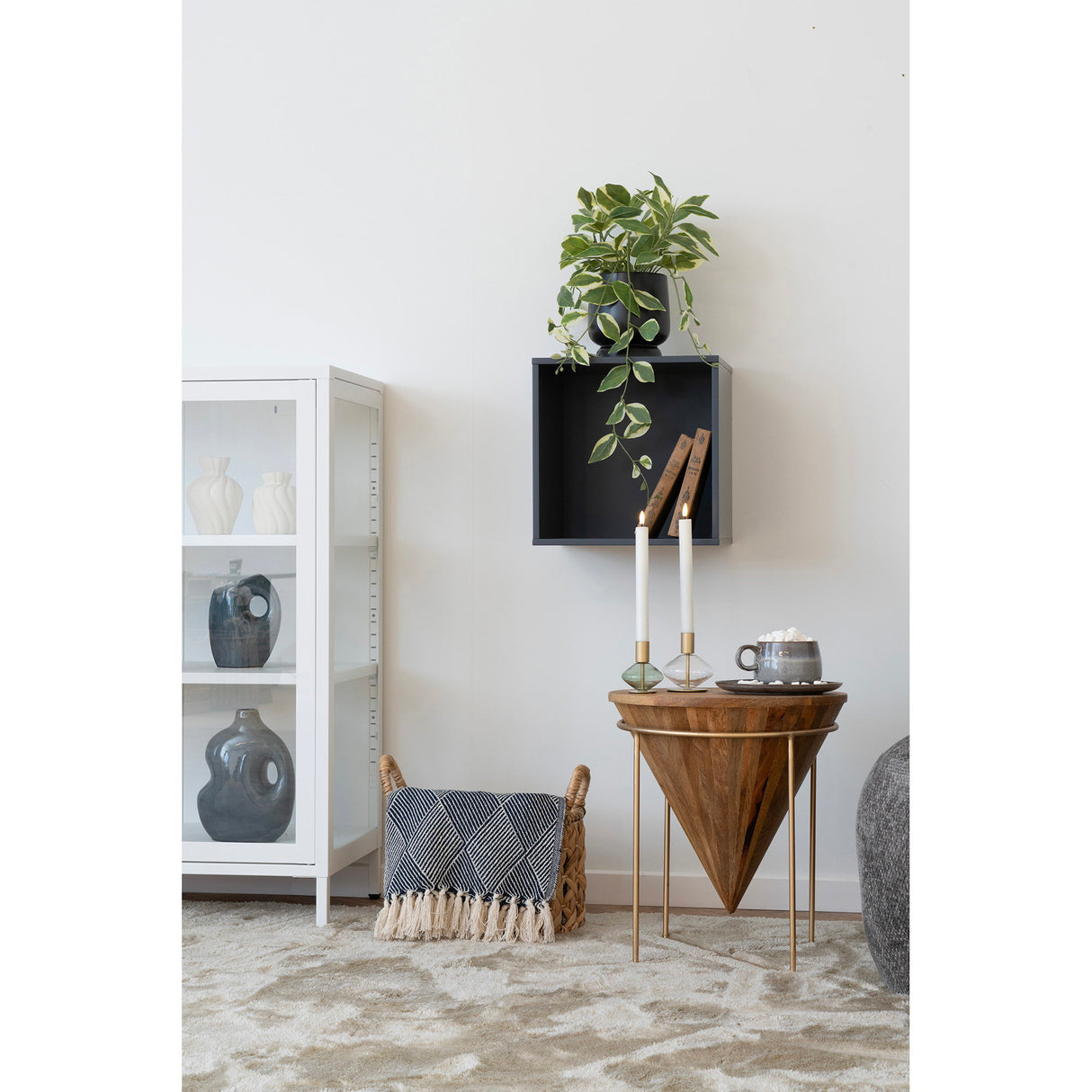 Kerzenhalter – Glas und Metall, Gold und Grün, Set aus 2 | House Nordic