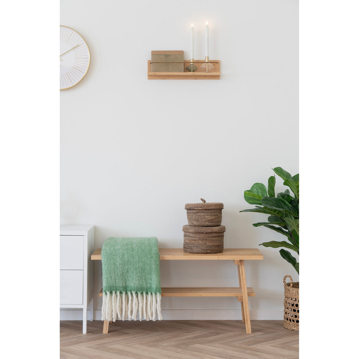 Kerzenhalter – Glas und Metall, Gold und Grün, Set aus 2 | House Nordic