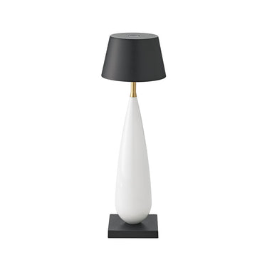 Akku-Tischleuchte Thala - 220mm keramikweiß/schwarz, 2,3W Flex-Mood 2200K/2700K, IP65