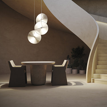 Pendant Light White Textile Modern Design & Integrated LED – Reflex | Maytoni
