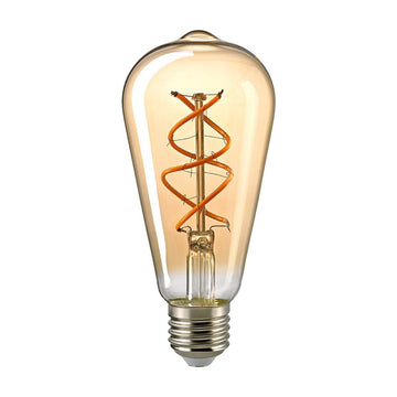 4,5W Curved Rustika gold E27 250lm 1800K dim von Sigor - Esszett Luxury | Stilvolles Wohnen mit Charakter