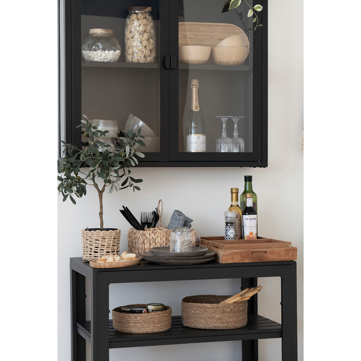 Tablett – Natur-Teakholz, integrierte Griffe, 3er-Set - Faro | House Nordic