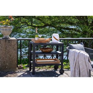 Tablett – Natur-Teakholz, integrierte Griffe, 3er-Set - Faro | House Nordic
