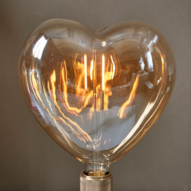 LED - Glühbirne aus Glas, Transparent, 24×10,5×26 cm – Lovely Heart | Rivièra Maison - Esszett Luxury | Stilvolles Wohnen mit Charakter