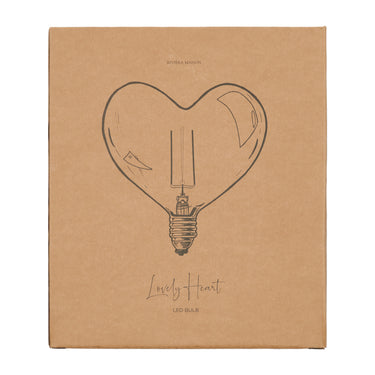 LED - Glühbirne aus Glas, Transparent, 24×10,5×26 cm – Lovely Heart | Rivièra Maison - Esszett Luxury | Stilvolles Wohnen mit Charakter