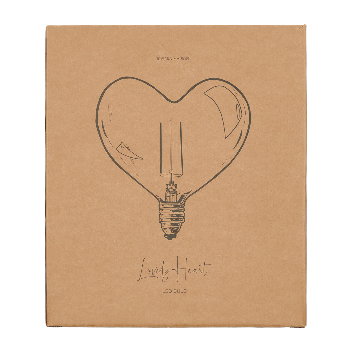 LED - Glühbirne aus Glas, Transparent, 24×10,5×26 cm – Lovely Heart | Rivièra Maison - Esszett Luxury | Stilvolles Wohnen mit Charakter