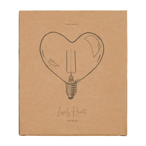 LED - Glühbirne aus Glas, Transparent, 24×10,5×26 cm – Lovely Heart | Rivièra Maison - Esszett Luxury | Stilvolles Wohnen mit Charakter