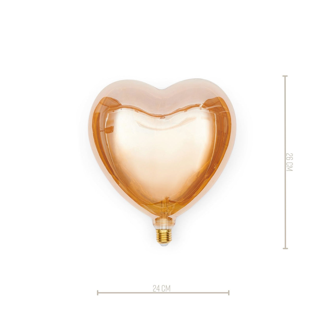LED - Glühbirne aus Glas, Transparent, 24×10,5×26 cm – Lovely Heart | Rivièra Maison - Esszett Luxury | Stilvolles Wohnen mit Charakter