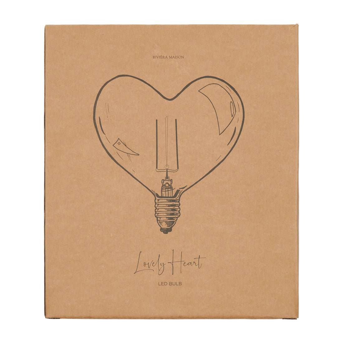 LED - Glühbirne aus Glas, Transparent, 24×10,5×26 cm – Lovely Heart | Rivièra Maison - Esszett Luxury | Stilvolles Wohnen mit Charakter
