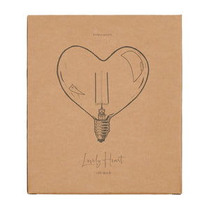 LED - Glühbirne aus Glas, Transparent, 24×10,5×26 cm – Lovely Heart | Rivièra Maison - Esszett Luxury | Stilvolles Wohnen mit Charakter