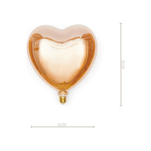 LED - Glühbirne aus Glas, Transparent, 24×10,5×26 cm – Lovely Heart | Rivièra Maison - Esszett Luxury | Stilvolles Wohnen mit Charakter