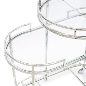 Ovales Beistelltisch - Set Edelstahl & Glas - Modell Crosby Street | Rivièra Maison - Esszett Luxury | Stilvolles Wohnen mit Charakter