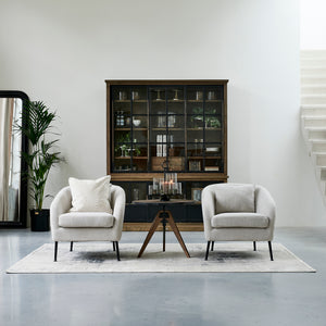Laternenhalter Mattschwarz Aluminium und Glas, Silber, 36.5x35x42 cm – Lisbon Multiple Hurricane 1 | Rivièra Maison - Esszett Luxury | Stilvolles Wohnen mit Charakter