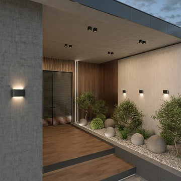 Fassadenbeleuchtung Graphit - Aluminium integrierte LED 5 W 3000 K IP54 – Blow | Maytoni - Esszett Luxury | Stilvolles Wohnen mit Charakter